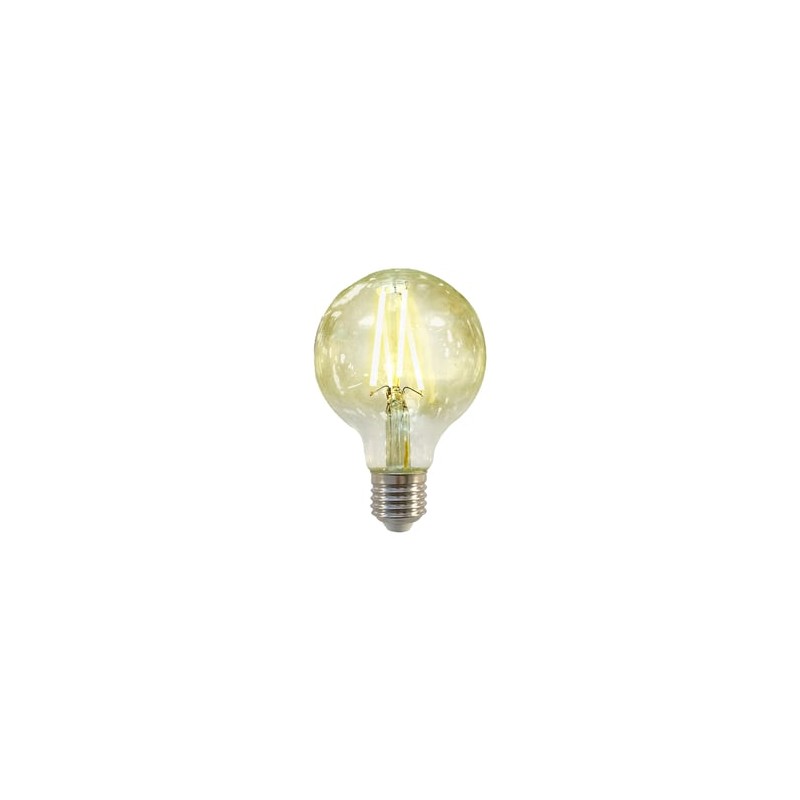 Foco Vintage LED Inteligente Globo G25 WiFi 5.5 W, Luz Blanca Ajustable, Base E27, Atenuable, Compatible con App móvil y Asisten