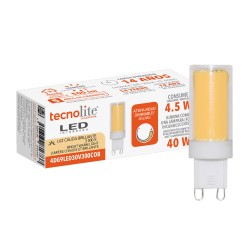 Foco G9 JCD LED Ampolleta 4.5 W, Luz Cálida Brillante, Base G9, Atenuable