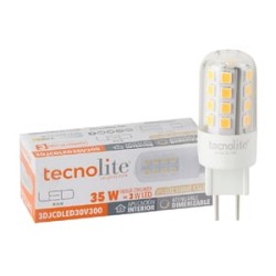 Foco JCD LED Ampolleta 3 W, Luz Cálida Brillante, Base GY6.35, Atenuable