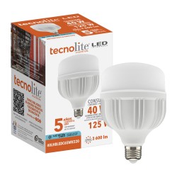 Foco de Alta Potencia LHB LED T100 40 W, Luz de Día, Base E27, No atenuable