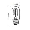 Foco T45 Vintage Incandescente 35 W, Luz Ámbar, Base E27, Atenuable