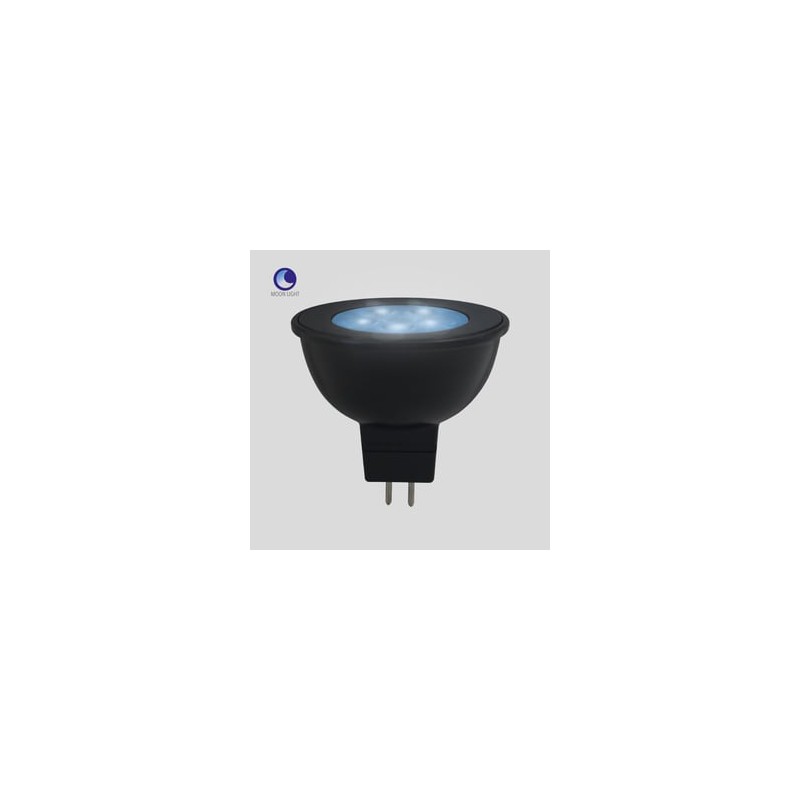 Foco MR16 LED 6W, Luz de Luna Color Azul, Base GX5,3, IP65, No atenuable