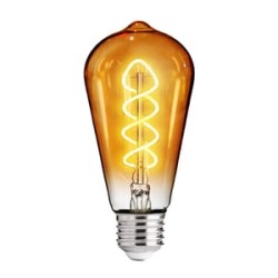 Foco Vintage LED Inteligente ST64 WiFi 5.5 W, Luz Blanca Dinámica, Base E27, Atenuable, Compatible con App móvil y Asistentes de