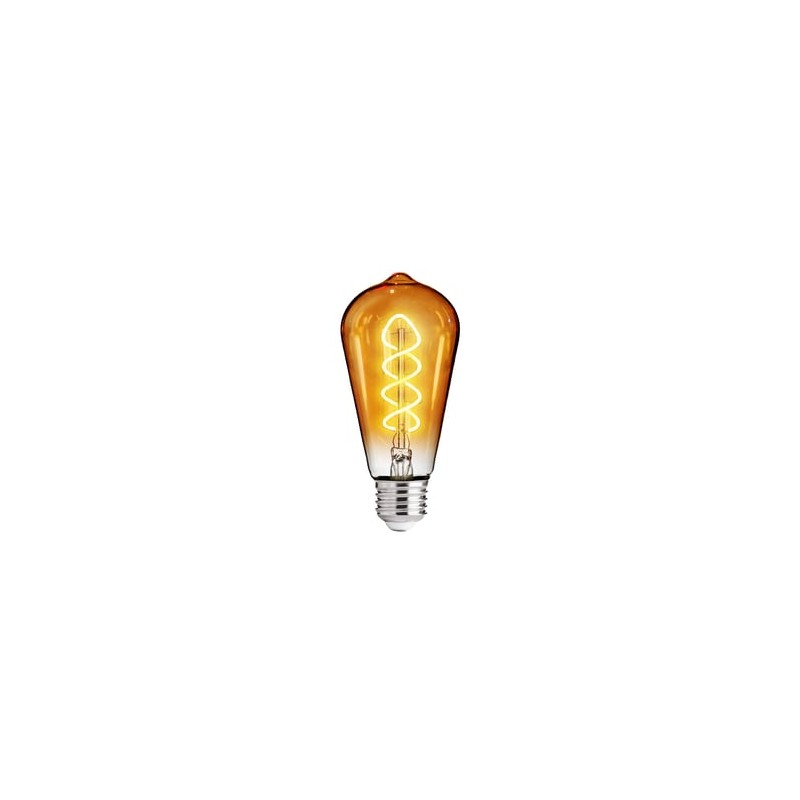 Foco Vintage LED Inteligente ST64 WiFi 5.5 W, Luz Blanca Dinámica, Base E27, Atenuable, Compatible con App móvil y Asistentes de