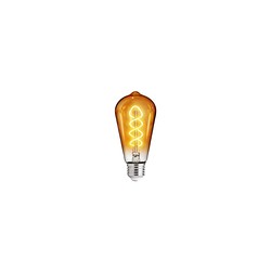 Foco Vintage LED Inteligente ST64 WiFi 5.5 W, Luz Blanca Dinámica, Base E27, Atenuable, Compatible con App móvil y Asistentes de