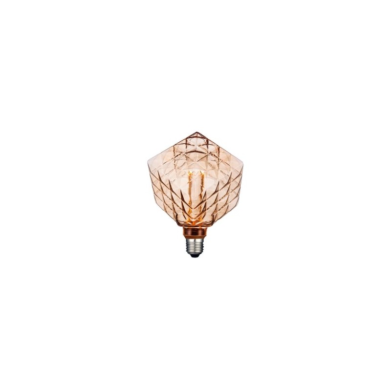 Foco Cubo Vintage LED 3.5 W, Luz Ámbar, Base E27, Atenuable
