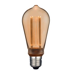 Foco ST64 Vintage LED 3.5 W, Luz Ámbar, Base E27, Atenuable