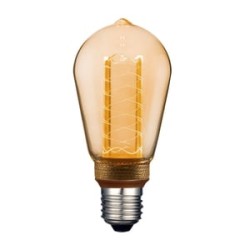 Foco ST64 Vintage LED 3.5 W, Luz Ámbar, Base E27, Atenuable