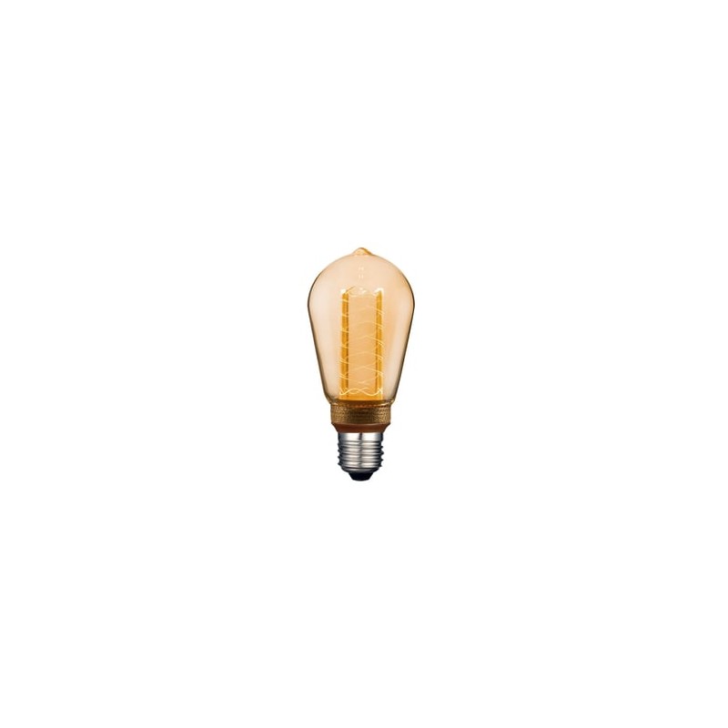Foco ST64 Vintage LED 3.5 W, Luz Ámbar, Base E27, Atenuable