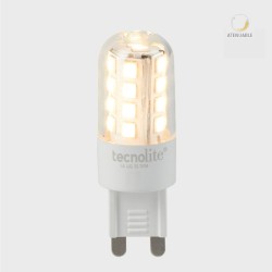 Foco JCD LED Ampolleta 3 W, Luz Cálida Brillante, Base G9, Atenuable