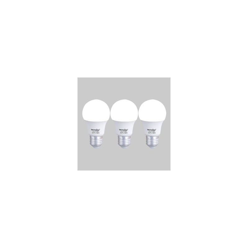 Paquete de 3 Focos A19 LED 8.5 W 127 V, Luz de Día, Base E27, No atenuables