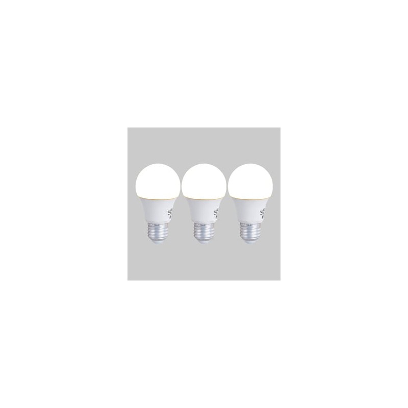 Paquete de 3 Focos A19 LED 8.5 W 127 V, Luz Cálida Brillante, Base E27, No atenuables