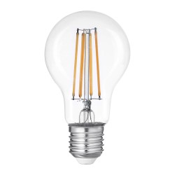 Foco A19 LED Filamento 8 W IRC 80, Luz de Día, Base E27, Atenuable