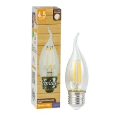 Foco Vela C35T LED Filamento 4.5 W, Luz Cálida Suave, Base E27, Atenuable