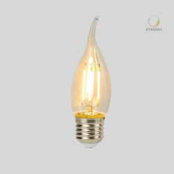 Foco Vela C35T LED Filamento 4.5 W, Luz Cálida Suave, Base E27, Atenuable