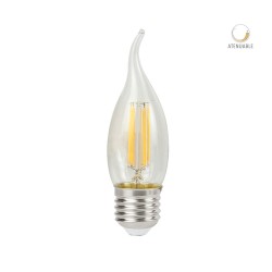 Foco Vela C35T LED Filamento 4.5 W, Luz Cálida Suave, Base E27, Atenuable