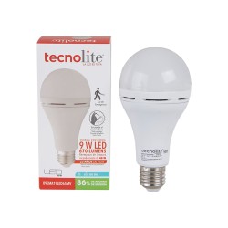 Foco de Emergencia Recargable A19 LED 9 W, Luz de Día, Base E27, Portátil