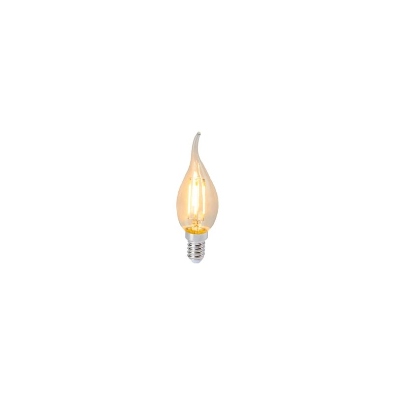 Foco Vela C35T LED Filamento 4.5 W, Luz Cálida Suave, Base E12, No atenuable