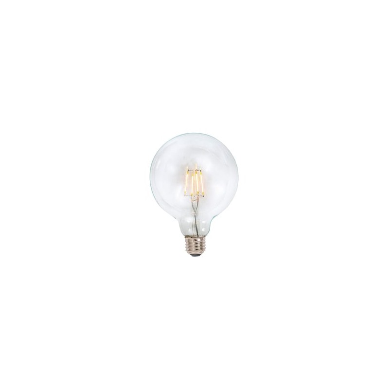 Foco Globo G125 LED Filamento 4.5 W, Luz Cálida Suave, Base E27, No atenuable