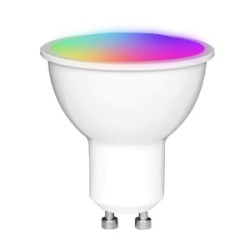 Foco GU10 LED Inteligente WiFi 5 W, Luz RGB + Blanca, Base GU10, Atenuable, Compatible con App móvil y Asistentes de voz