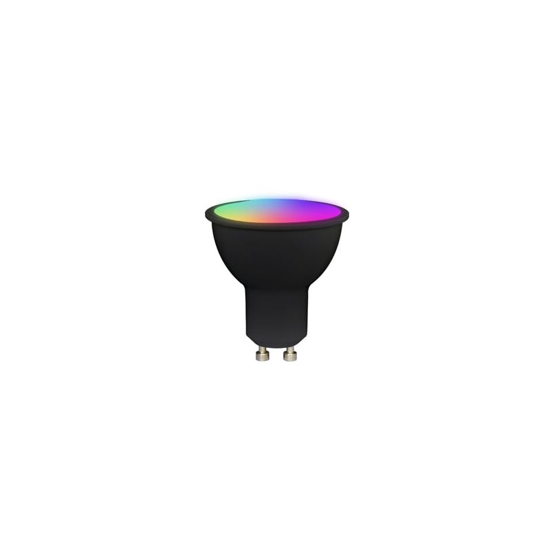 Foco GU10 LED Inteligente WiFi 5 W, Luz RGB + Blanca, Base GU10, Atenuable, Compatible con App móvil y Asistentes de voz
