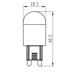 Foco G9 LED Ampolleta 2 W, Luz Cálida Brillante, Base G9, No atenuable