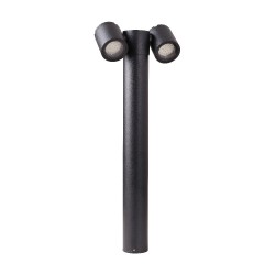 Mini Poste Exterior 55 cm, Potencia Máx. 12 W, 2 Bases GU10 Dirigibles, IP54, IK08, No incluye focos