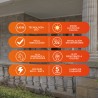Lámpara de Pared Arbotante LED Exterior 12 W, Luz Cálida Brillante, IP54, IK07, No atenuable, LED integrado