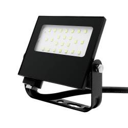 Reflector LED Exterior 20 W, Luz de Día, IP66, IK05, No Atenuable, LED integrado