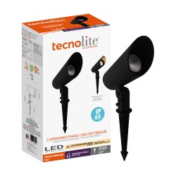 Lámpara con Estaca LED Jardín 10 W, Luz Cálida Brillante, Dirigible, IP65, IK05, No atenuable