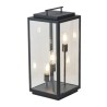 Lámpara de Pilar/Piso Tipo Farol Exterior, Potencia Máx. 180 W, 3 Bases E27, IP44, No incluye focos