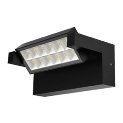 Lámpara de Pared Arbotante LED Dirigible 18 W, Luz Cálida Brillante, IP65, IK06, No atenuable, LED integrado