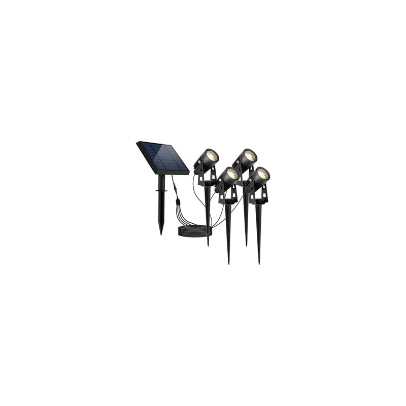 Set de Estacas de Luces Solares en Serie LED 1.09 W, Luz Cálida Brillante, IP65, 2 Modos de Luz