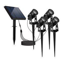 Set de Estacas de Luces Solares en Serie LED 1.09 W, Luz Cálida Brillante, IP65, 2 Modos de Luz