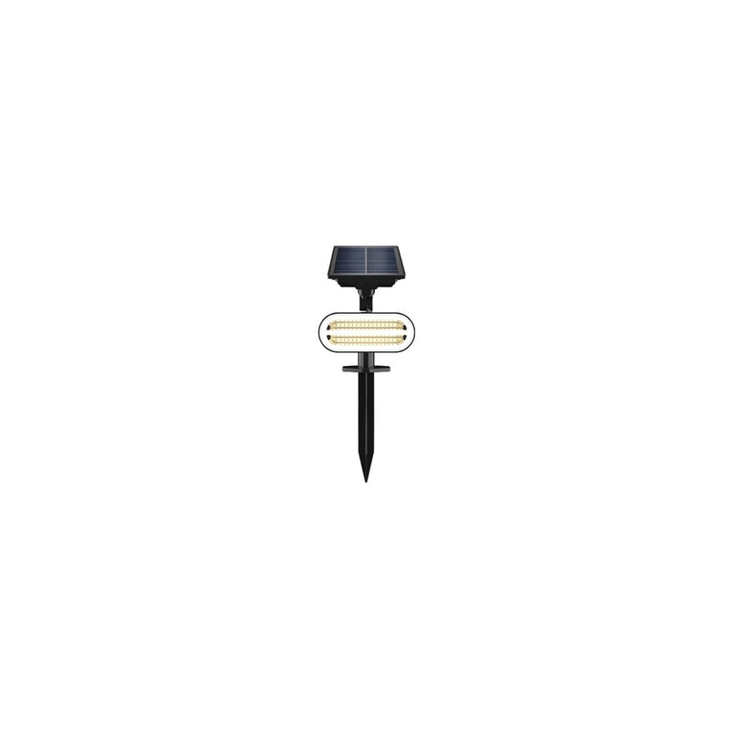 Lámpara Solar con Estaca LED 1.6 W, Luz Cálida Brillante, 2 en 1, IP44, No atenuable