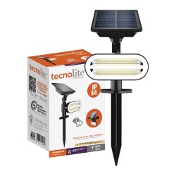 Lámpara Solar con Estaca LED 1.6 W, Luz Cálida Brillante, 2 en 1, IP44, No atenuable
