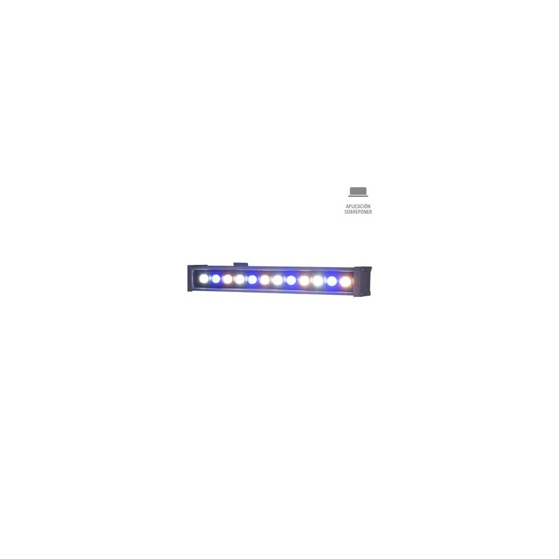 Barra de Luz LED Wall Washer 14.5 W, Luz de Luna Color Azul, IP65, IK08, No atenuable, LED integrado