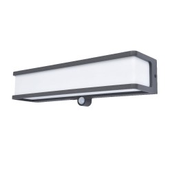 Lámpara Solar Arbotante LED 16.5 W, Luz Cálida Brillante, Sensor de Movimiento, 3 Modos de Luz, IP54, IK06