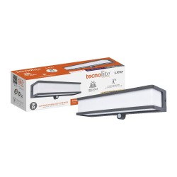 Lámpara Solar Arbotante LED 16.5 W, Luz Cálida Brillante, Sensor de Movimiento, 3 Modos de Luz, IP54, IK06