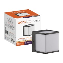 Lámpara de Pared Arbotante LED Exterior 15.5 W, Luz Cálida Brillante, IP54, No atenuable