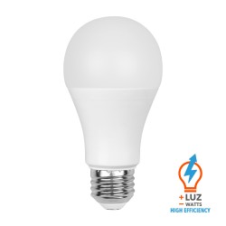 Foco A19 LED 9 W, Luz de Día, Base E27, No atenuable, Multivoltaje