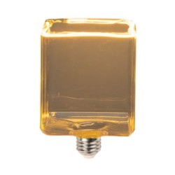 Foco Cubo LED Filamento 6 W IRC 90, Luz Ámbar, Base E27, Atenuable