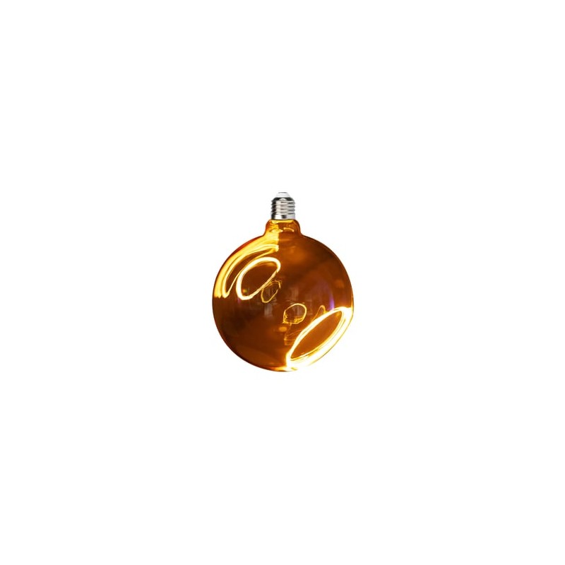 Foco Globo LED Filamento 6 W IRC 90, Luz Ámbar, Base E27, Atenuable