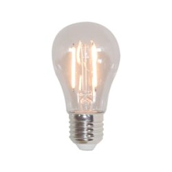 Foco A19 360° Filamento LED 1 W, Base E27, Luz Cálida Suave, 12 V, No atenuable