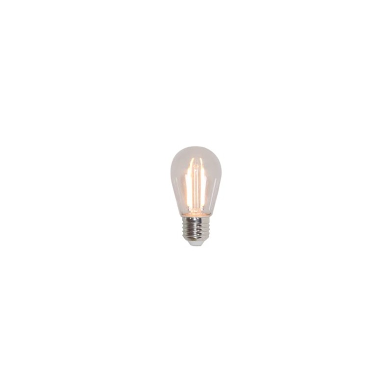 Foco S14 360° Filamento LED 1 W, Base E27, Luz Cálida Suave, 12 V, No atenuable