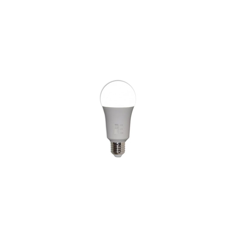 Foco A19 LED 13 W, Selector de Potencia, Base E27, Luz de Día, No atenuable
