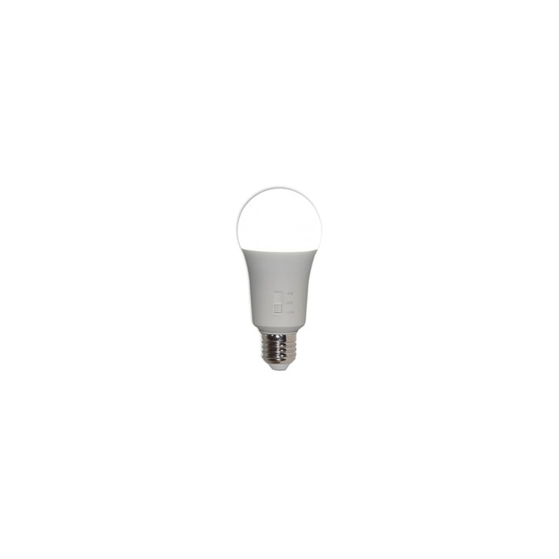 Foco A19 LED 13 W, Selector de Potencia, Base E27, Luz Cálida Brillante, No atenuable