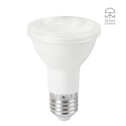 Foco PAR20 LED 9 W, Luz de Día, Base E27, IP65, No atenuable