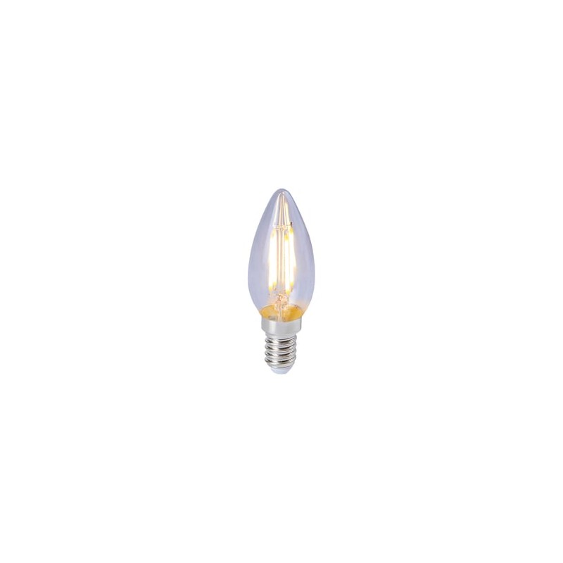 Foco Vela C35 LED Filamento 4.5 W, Luz Cálida Suave, Base E12, No atenuable