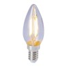 Foco Vela C35 LED Filamento 4.5 W, Luz Cálida Suave, Base E12, No atenuable